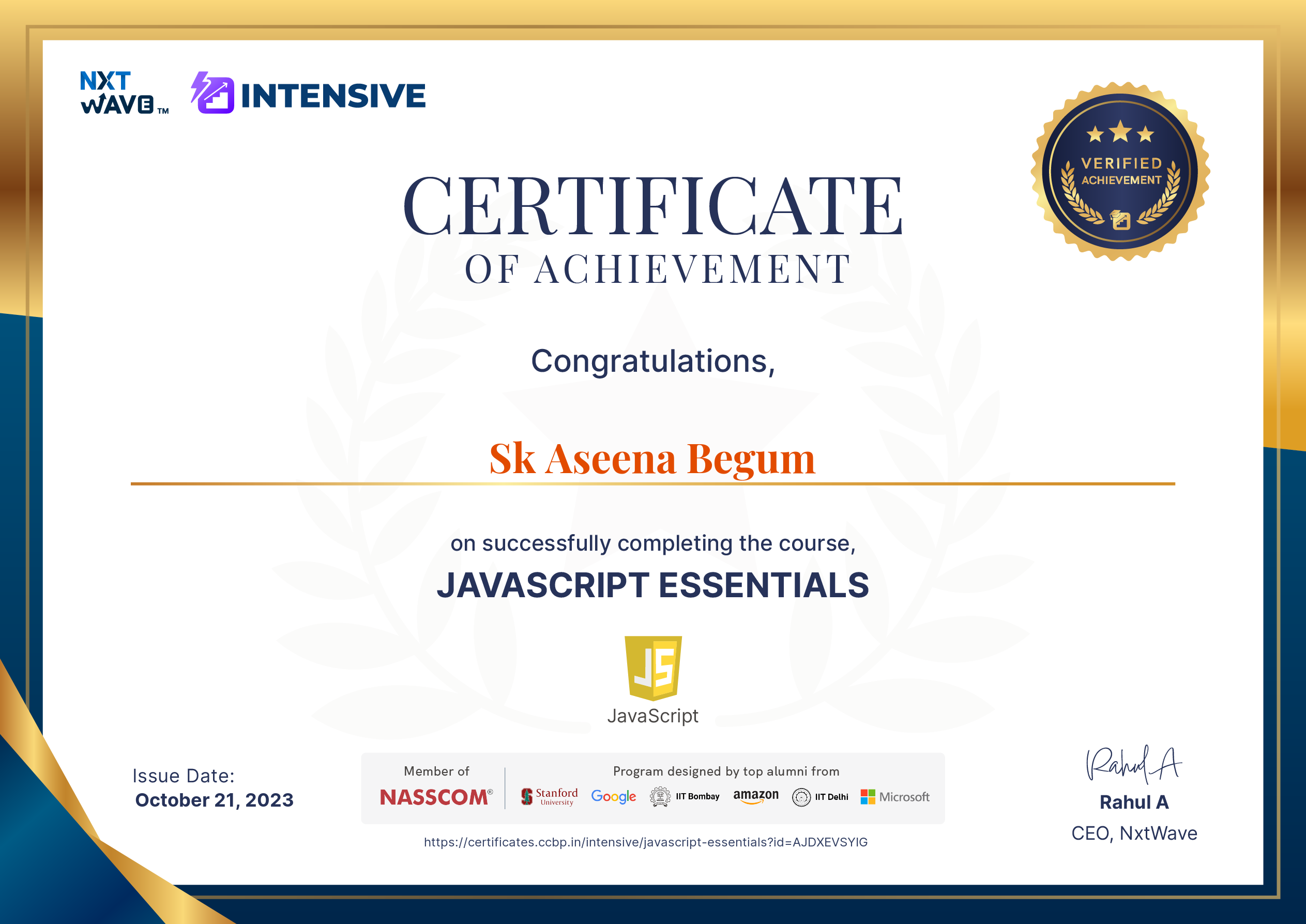 Certificate 11