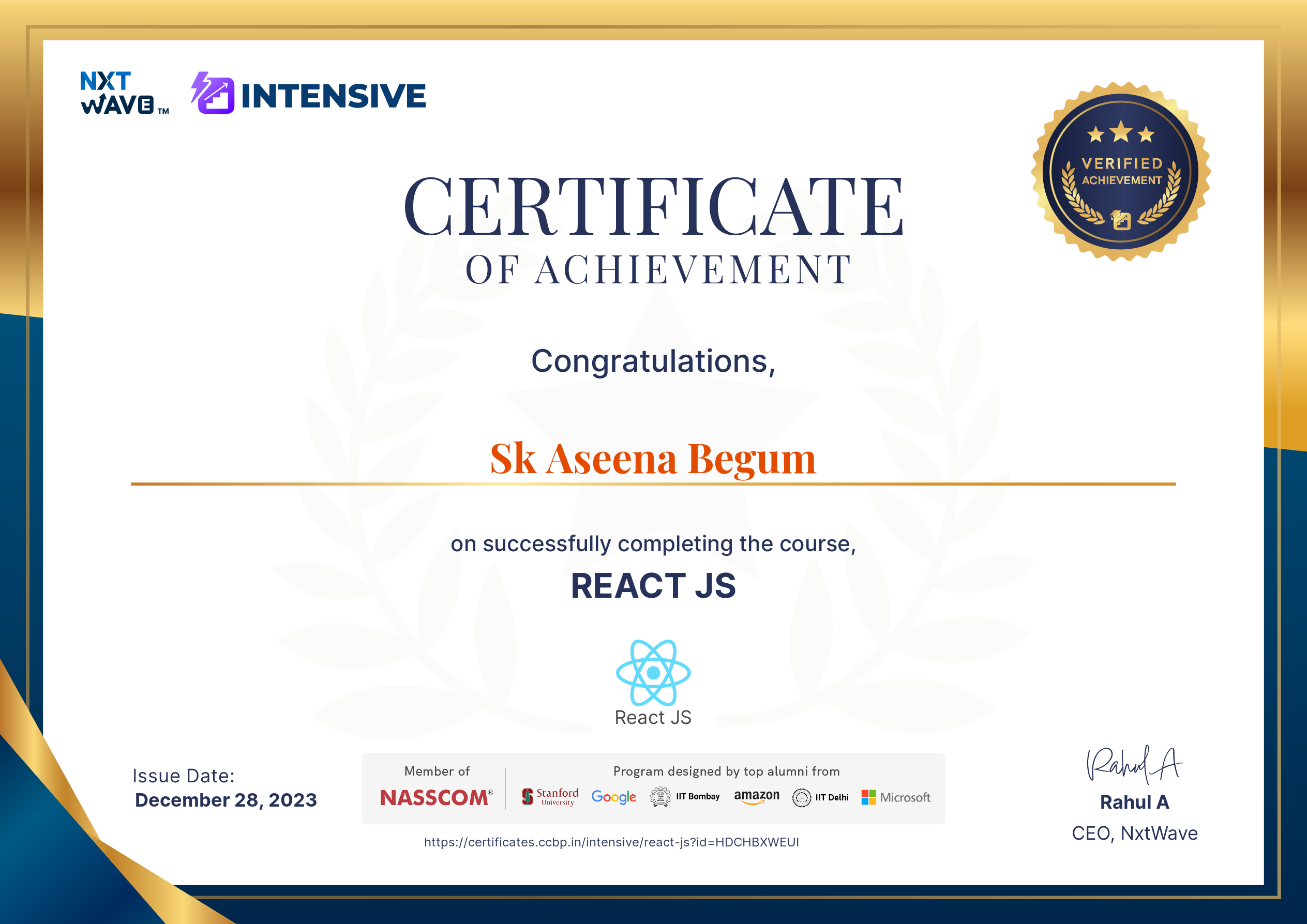 Certificate 14